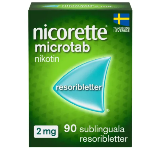 Nicorette Microtab, resoriblett, sublingual 2 mg 90 st