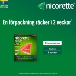 Nicorette Novum, depotplåster 25 mg/16 timmar 14 st