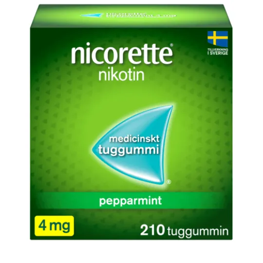Nicorette Pepparmint, medicinskt tuggummi 4 mg 210 st