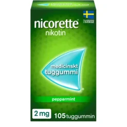 Nicorette Pepparmint, medicinskt tuggummi 2 mg 105 st