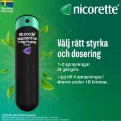 Nicorette Pepparmint, munhålespray, lösning 1 mg/spray 2 x 150 doser