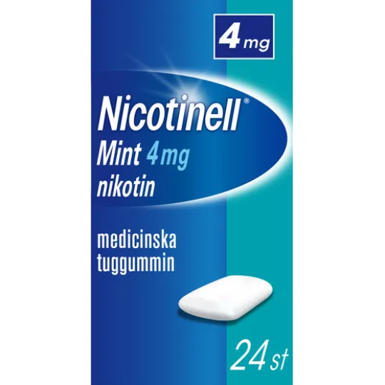 Nicotinell Mint medicinskt tuggummi 4 mg 24 st