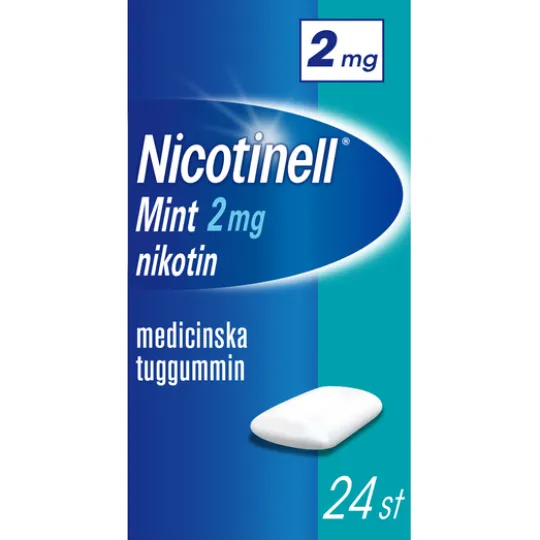Nicotinell Mint medicinskt tuggummi 2 mg 24 st