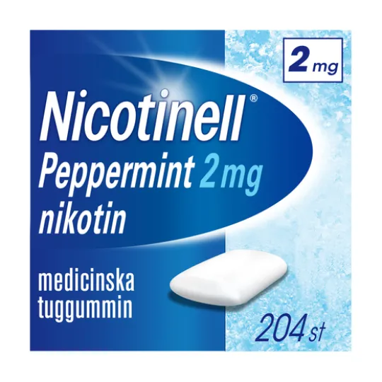 Nicotinell Peppermint Medicinskt tuggummi 2 mg 204 st