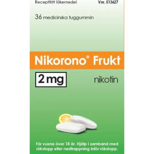 Nikorono Frukt 2 mg 36 st