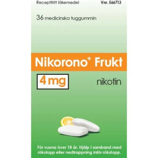 Nikorono Frukt 4 mg 36 st
