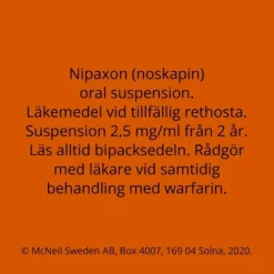 Nipaxon oral suspension 2,5 mg/ml 100 ml