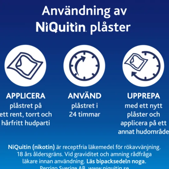 NiQuitin Clear, depotplåster 7 mg/24 timmar 7 st