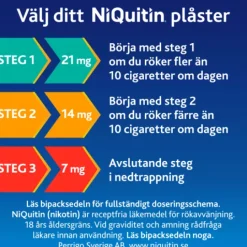 NiQuitin Clear 7 mg/24 timmar 14 styck Depotplåster