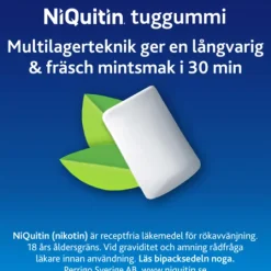 NiQuitin Mentolmint medicinskt tuggummi 2 mg 200 st