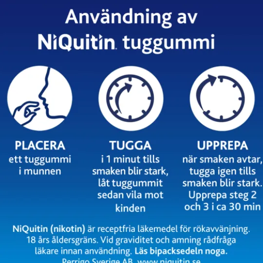 NiQuitin Mentolmint medicinskt tuggummi 2 mg 200 st