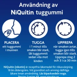 NiQuitin Mentolmint, medicinskt tuggummi 4 mg 200 st