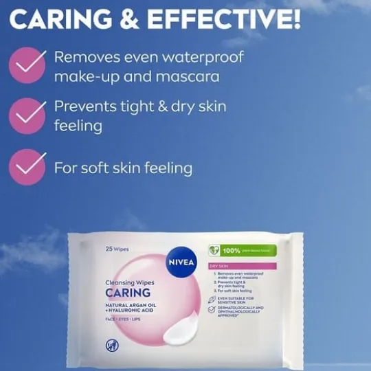 NIVEA Ansiktsservetter Gentle Cleansing Wipes 25 st