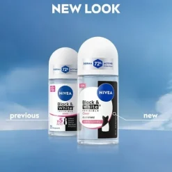 NIVEA Antiperspirant Deo Black & White Original Roll On 50 ml