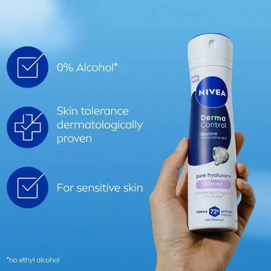 NIVEA Antiperspirant Deo Spray Derma Control Restore Sensitive 150 ml