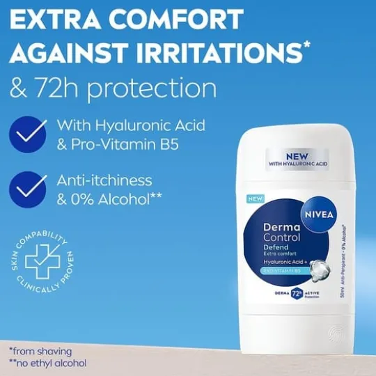 NIVEA Antiperspirant Deo Stick Derma Control Defend 50 ml