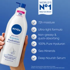 NIVEA Express Hydration Pump Body Lotion 400 ml