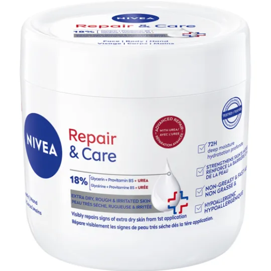 NIVEA Hudkräm Repair & Care Body Cream +Urea 400 ml