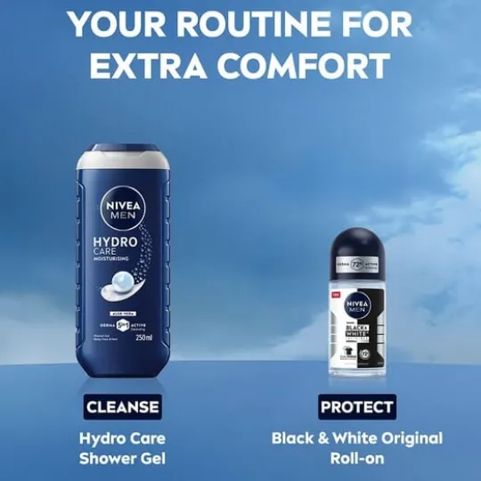 NIVEA MEN Antiperspirant Deo Black & White Original Roll On 50 ml
