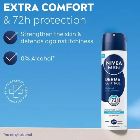 NIVEA MEN Antiperspirant Deo Spray Derma Control Defend 150 ml