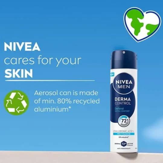 NIVEA MEN Antiperspirant Deo Spray Derma Control Defend 150 ml