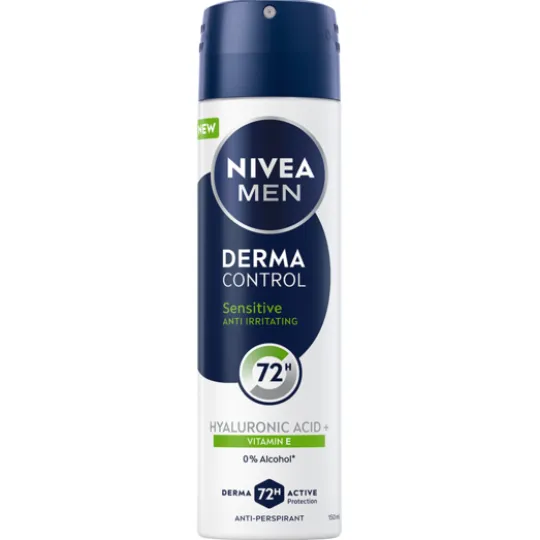 NIVEA MEN Antiperspirant Deo Spray Derma Control Sensitive 150 ml