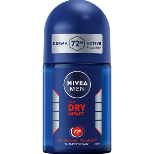 NIVEA MEN Antiperspirant Roll On Mini Dry Impact Deo 25 ml
