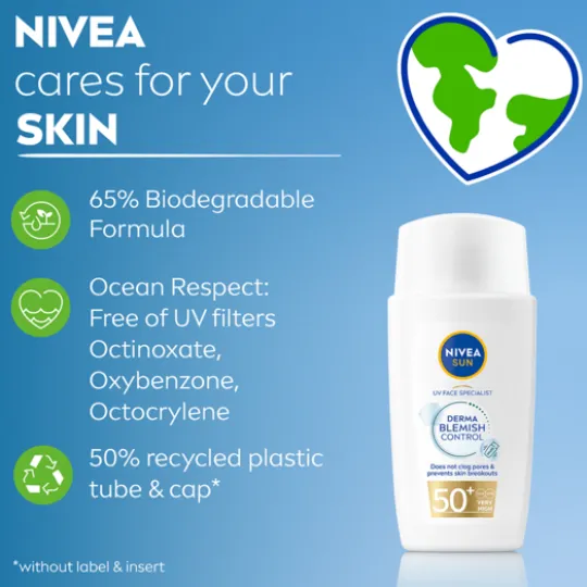 NIVEA SUN Solkräm ansikte UV Face Specialist Blemish Control SPF50+ 40 ml