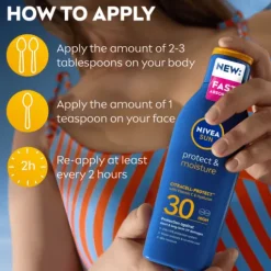 NIVEA SUN Solkräm Protect & Moisture Sun Lotion SPF30 200 ml