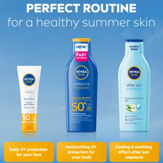 NIVEA SUN Solkräm Protect & Moisture Sun Lotion SPF50+ 200 ml