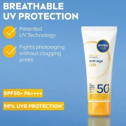 NIVEA SUN Solskydd ansikte UV Face Anti-Age Q10 SPF50+ 40 ml