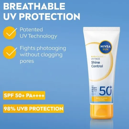 NIVEA SUN Solskydd ansikte UV Face Shine Control SPF50+ 40 ml