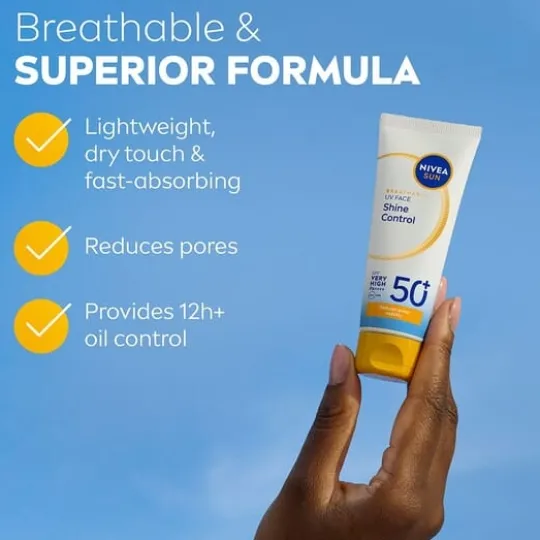 NIVEA SUN Solskydd ansikte UV Face Shine Control SPF50+ 40 ml