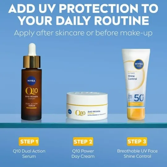 NIVEA SUN Solskydd ansikte UV Face Shine Control SPF50+ 40 ml