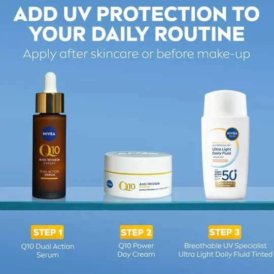 NIVEA SUN UV Face Specialist Ultra Light Daily Fluid, Light Tinted SPF 50+ 40 ml