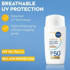 NIVEA SUN UV Face Specialist Ultra Light Daily Fluid Medium Tinted SPF50+ 40 ml