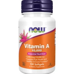 NOW A-Vitamin 10000 IU 100 softgels