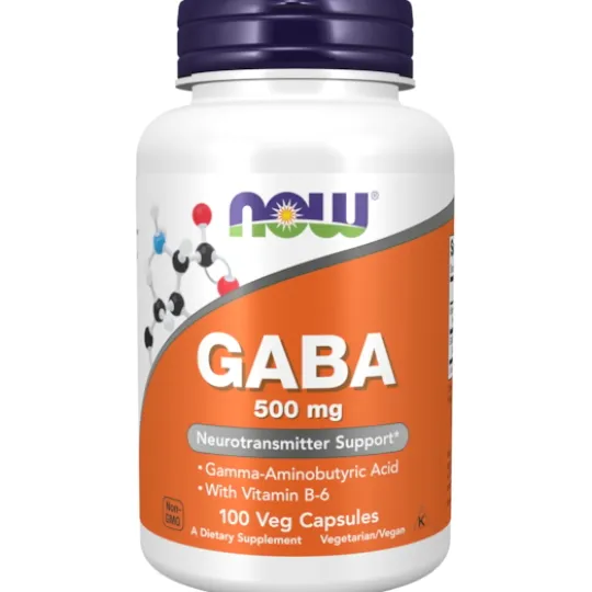 NOW GABA 500 mg 100 vegkapslar