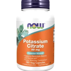 NOW Potassium (Kalium) Citrate kapslar 180 st