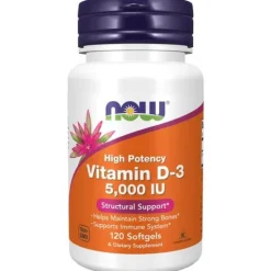 NOW Vitamin D-3 5000 IU 120 softgels