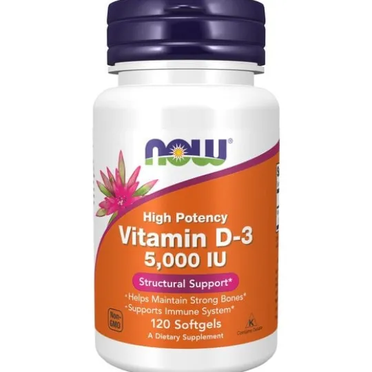 NOW Vitamin D-3 5000 IU 120 softgels