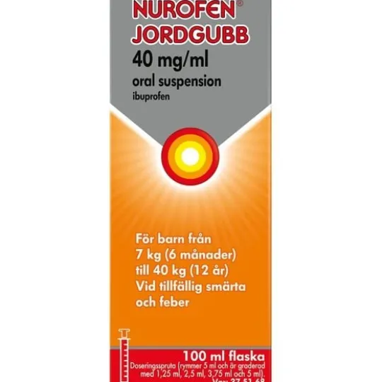Nurofen Jordgubb 40 mg/ml 100 milliliter Oral suspension