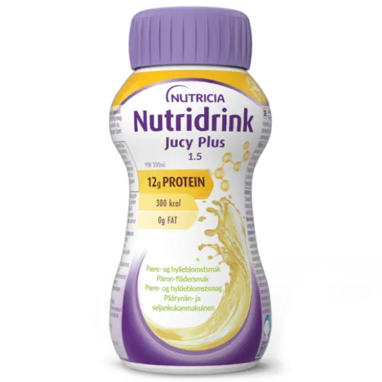 Nutridrink Jucy Plus Päron-Fläder 4 x 200 ml