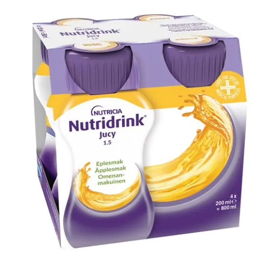Nutridrink Jucy Äpplesmak, 4 x 200 ml