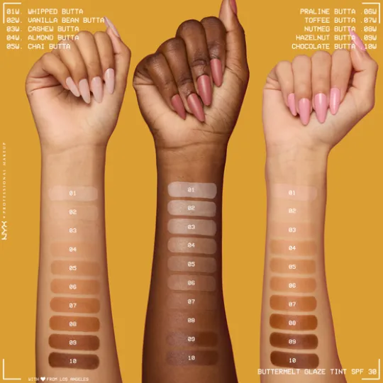 NYX Professional Makeup Buttermelt Glaze Skin Tint SPF30 Foundation 01 Whipped Butta 30 ml
