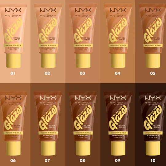 NYX Professional Makeup Buttermelt Glaze Skin Tint SPF30 Foundation 01 Whipped Butta 30 ml