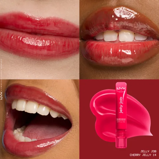NYX Professional Makeup Jelly Job Läppglans 14 Cherry Jelly 8 ml