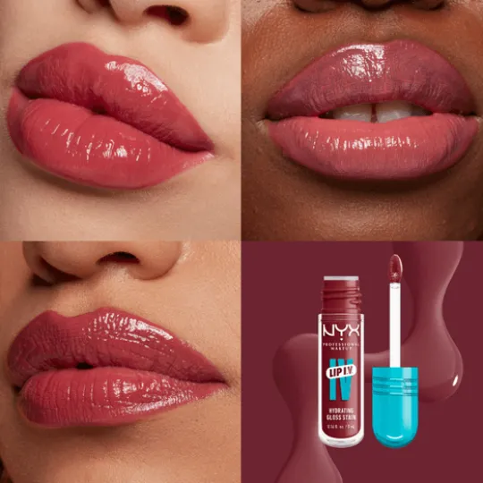 NYX Professional Makeup Lip I.V. Hydrating Gloss Stain läppglans 07 Bubblegum Burst 5 ml