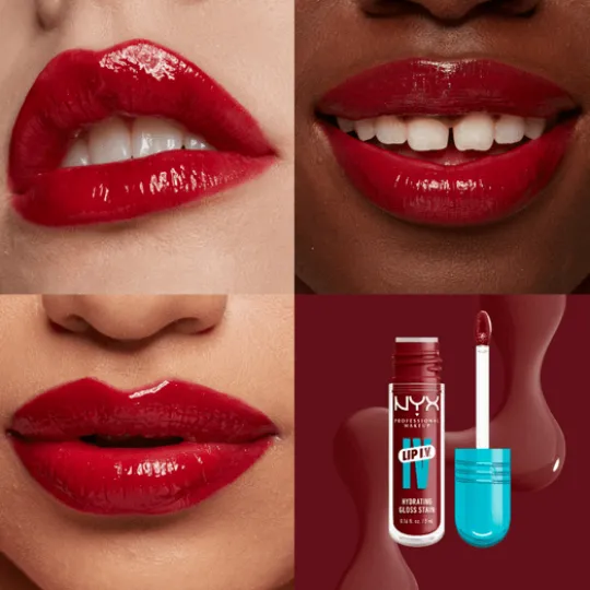 NYX Professional Makeup Lip I.V. Hydrating Gloss Stain läppglans 13 Cranberry Splash 5 ml