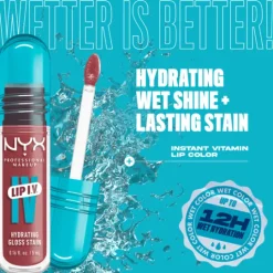NYX Professional Makeup Lip I.V. Hydrating Gloss Stain Lip gloss 17 Petal Pourin 5 ml